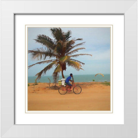 Island Delivery White Modern Wood Framed Art Print with Double Matting by Bolokofsky, Ronald