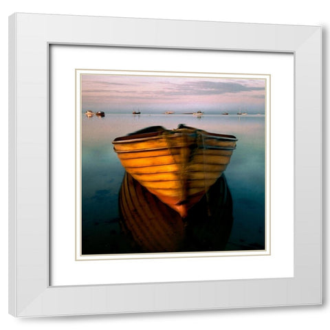 Morning Reflections White Modern Wood Framed Art Print with Double Matting by Bolokofsky, Ronald