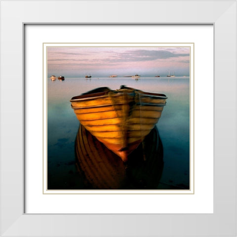 Morning Reflections White Modern Wood Framed Art Print with Double Matting by Bolokofsky, Ronald