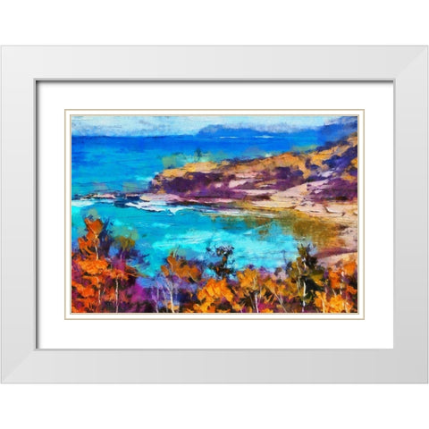On the Beach White Modern Wood Framed Art Print with Double Matting by Bolokofsky, Ronald