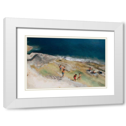 On the Mediterranean White Modern Wood Framed Art Print with Double Matting by Bolokofsky, Ronald