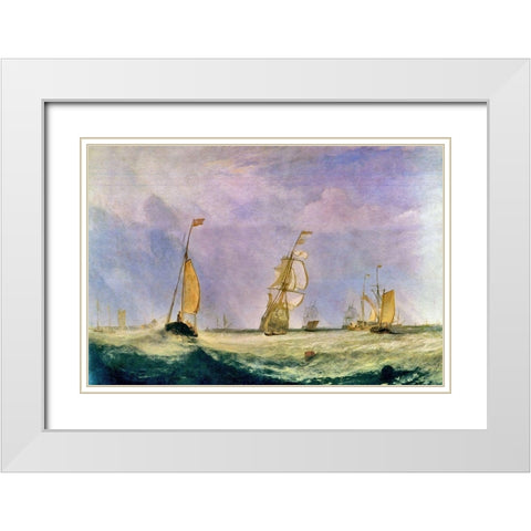 Sailing the Choppy Seas White Modern Wood Framed Art Print with Double Matting by Bolokofsky, Ronald