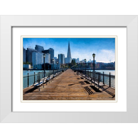 San Francisco White Modern Wood Framed Art Print with Double Matting by Bolokofsky, Ronald