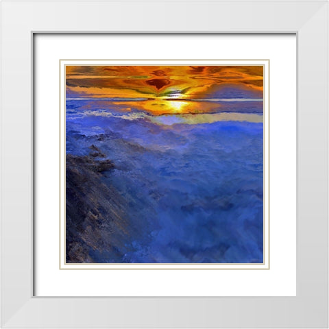 Summer Sunset White Modern Wood Framed Art Print with Double Matting by Bolokofsky, Ronald
