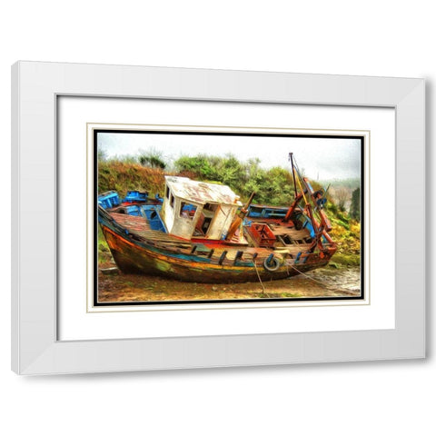 The Old Warrior White Modern Wood Framed Art Print with Double Matting by Bolokofsky, Ronald