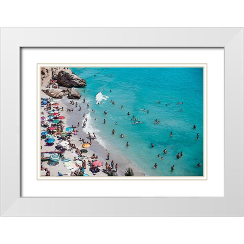 Weekend At the Beach I White Modern Wood Framed Art Print with Double Matting by Bolokofsky, Ronald