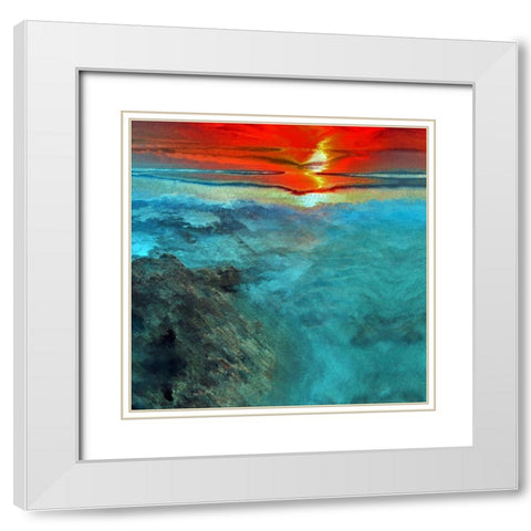 Winter Sunset White Modern Wood Framed Art Print with Double Matting by Bolokofsky, Ronald
