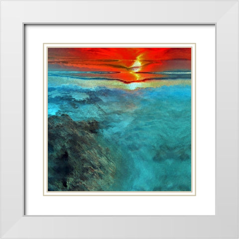 Winter Sunset White Modern Wood Framed Art Print with Double Matting by Bolokofsky, Ronald