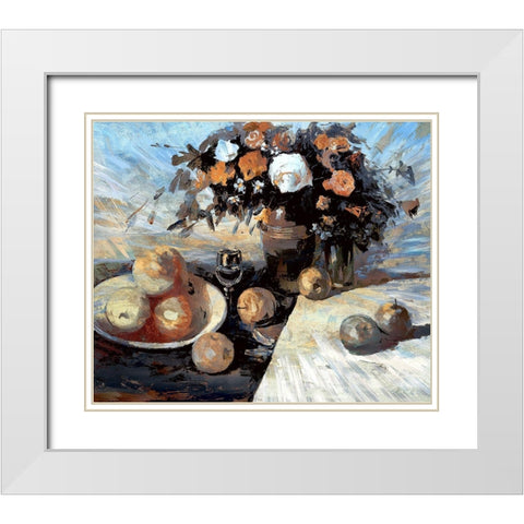 Apples, Flowers and Water II White Modern Wood Framed Art Print with Double Matting by Bolokofsky, Ronald