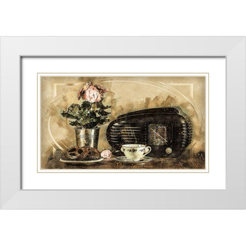 Mid Century Still Life White Modern Wood Framed Art Print with Double Matting by Bolokofsky, Ronald
