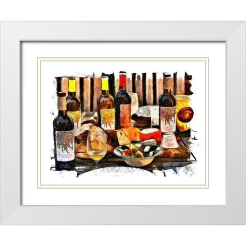 Sunday Feast White Modern Wood Framed Art Print with Double Matting by Bolokofsky, Ronald