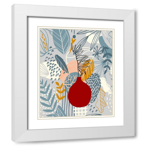 Autumn Leaves 73 White Modern Wood Framed Art Print with Double Matting by Bolokofsky, Ronald