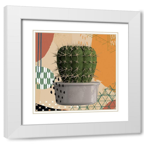 Boho Cactus 505 White Modern Wood Framed Art Print with Double Matting by Bolokofsky, Ronald