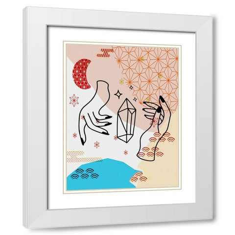 Boho Chrystal White Modern Wood Framed Art Print with Double Matting by Bolokofsky, Ronald