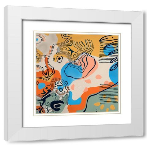 Boho Elements 101 White Modern Wood Framed Art Print with Double Matting by Bolokofsky, Ronald