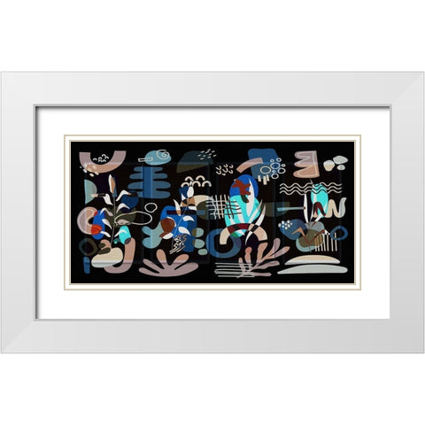 Boho Elements 201 White Modern Wood Framed Art Print with Double Matting by Bolokofsky, Ronald