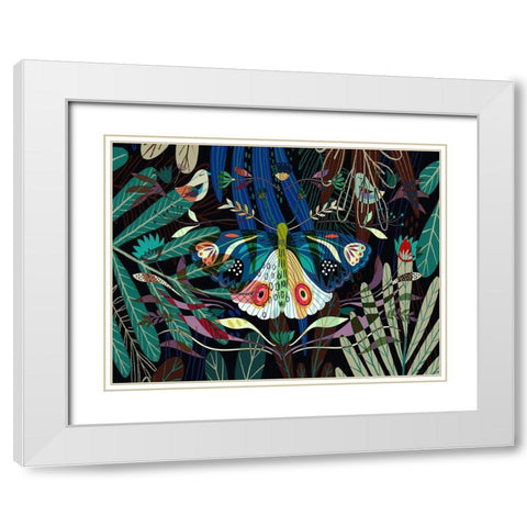 Boho Garden I White Modern Wood Framed Art Print with Double Matting by Bolokofsky, Ronald