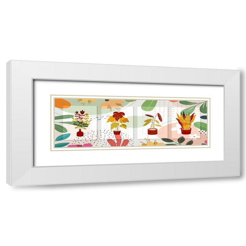 Boho Plant Life Collage 200 White Modern Wood Framed Art Print with Double Matting by Bolokofsky, Ronald