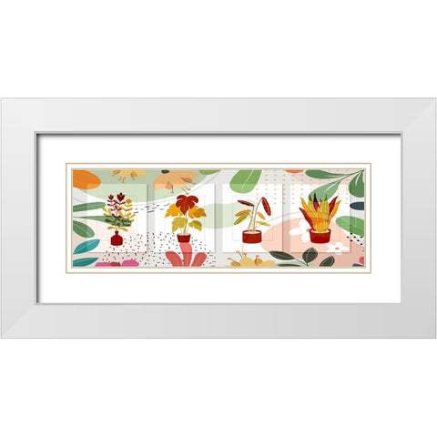 Boho Plant Life Collage 200 White Modern Wood Framed Art Print with Double Matting by Bolokofsky, Ronald