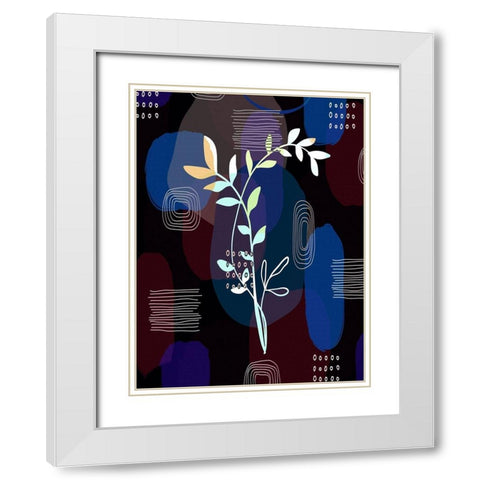 Botanical Abstract 433 White Modern Wood Framed Art Print with Double Matting by Bolokofsky, Ronald