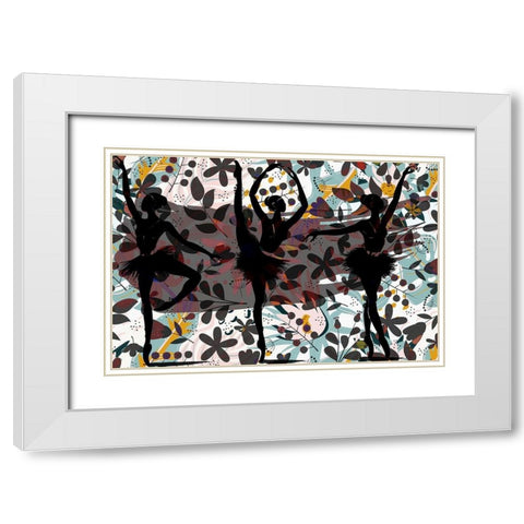 Garden Ballet 418 White Modern Wood Framed Art Print with Double Matting by Bolokofsky, Ronald