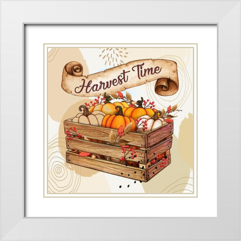 Harvest Time 159 White Modern Wood Framed Art Print with Double Matting by Bolokofsky, Ronald