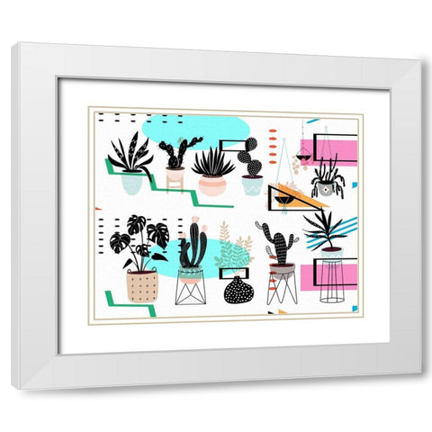 House Plants 306 White Modern Wood Framed Art Print with Double Matting by Bolokofsky, Ronald