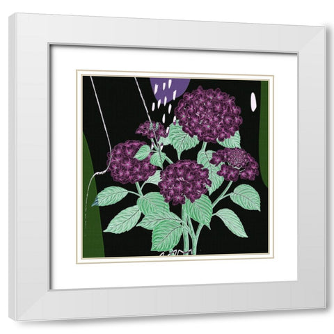 Hydrangea 692 White Modern Wood Framed Art Print with Double Matting by Bolokofsky, Ronald