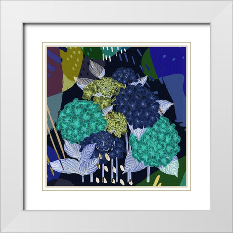 Hydrangea Garden 318 White Modern Wood Framed Art Print with Double Matting by Bolokofsky, Ronald
