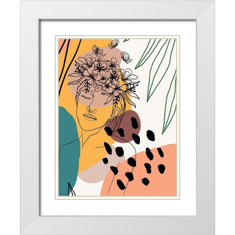 Island Girl 1308 White Modern Wood Framed Art Print with Double Matting by Bolokofsky, Ronald