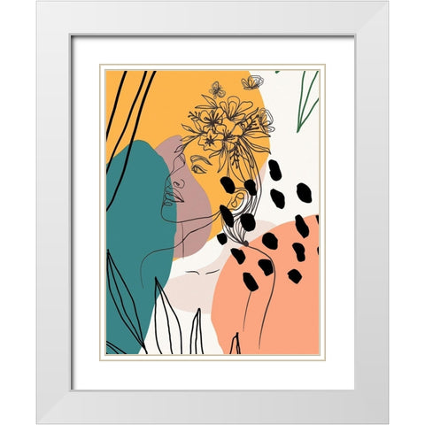 Island Girl 1310 White Modern Wood Framed Art Print with Double Matting by Bolokofsky, Ronald