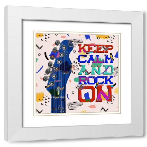 Keep Calm White Modern Wood Framed Art Print with Double Matting by Bolokofsky, Ronald