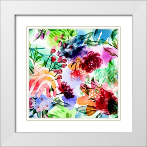 Magical Garden 681 White Modern Wood Framed Art Print with Double Matting by Bolokofsky, Ronald