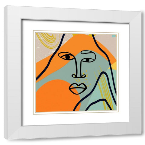 Mid Century Man 95 White Modern Wood Framed Art Print with Double Matting by Bolokofsky, Ronald