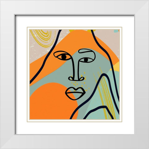 Mid Century Man 95 White Modern Wood Framed Art Print with Double Matting by Bolokofsky, Ronald