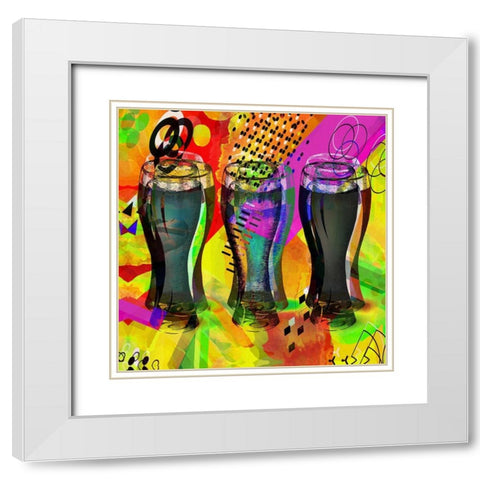 Partyfest White Modern Wood Framed Art Print with Double Matting by Bolokofsky, Ronald