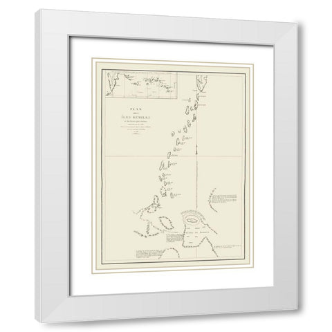 Kuriles Islands Alaska - LImprimerie 1797 White Modern Wood Framed Art Print with Double Matting by L''Imprimerie