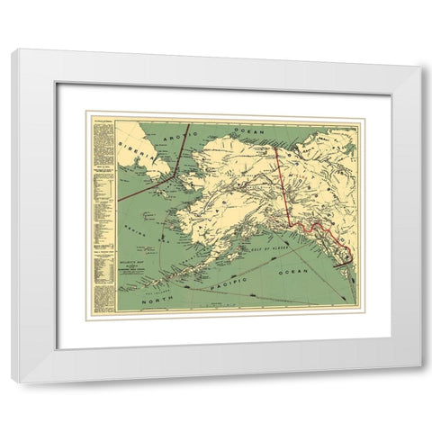 Klondyke Gold Fields Alaska - Millroy 1897 White Modern Wood Framed Art Print with Double Matting by Millroy