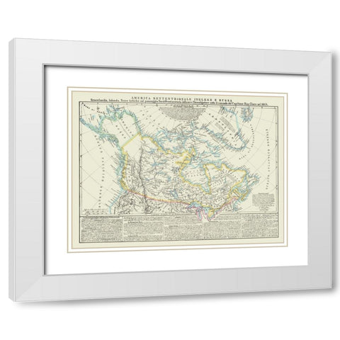 English Russian American Territories White Modern Wood Framed Art Print with Double Matting by Marzolla