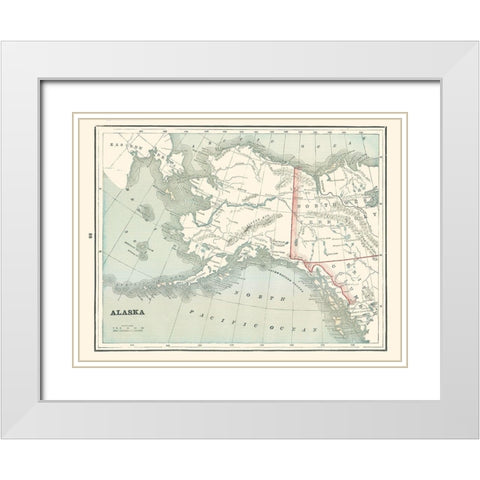 Alaska - Rathbun 1893 White Modern Wood Framed Art Print with Double Matting by Rathbun