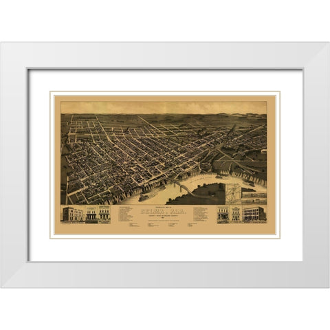 Selma Alabama - Wellge 1887 White Modern Wood Framed Art Print with Double Matting by Wellge