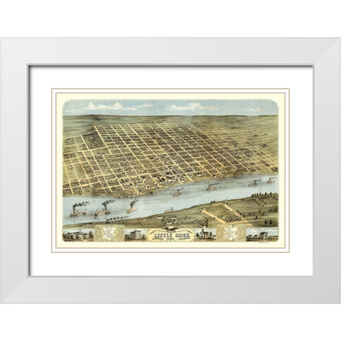 Little Rock Arkansas - Ruger 1871 White Modern Wood Framed Art Print with Double Matting by Ruger