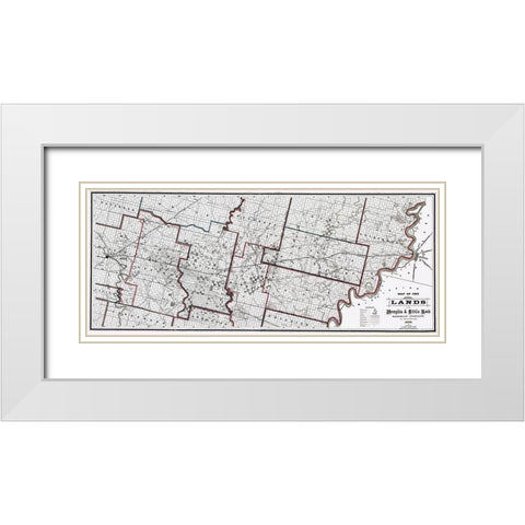 Memphis and Little Rock Railway - Woodward 1878 White Modern Wood Framed Art Print with Double Matting by Woodward
