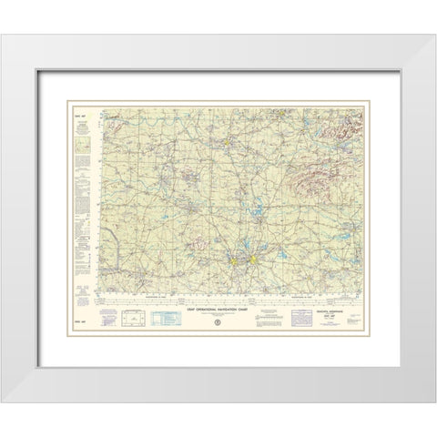 Ouachita Mountains - USGS 1960 White Modern Wood Framed Art Print with Double Matting by USGS