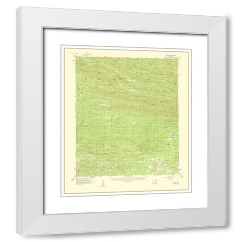 Umpire Arkansas Quad - USGS 1960 White Modern Wood Framed Art Print with Double Matting by USGS