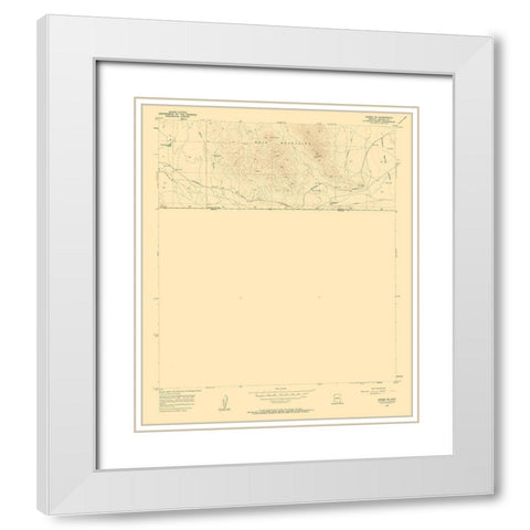 South East Bisbee Arizona Quad - USGS 1958 White Modern Wood Framed Art Print with Double Matting by USGS