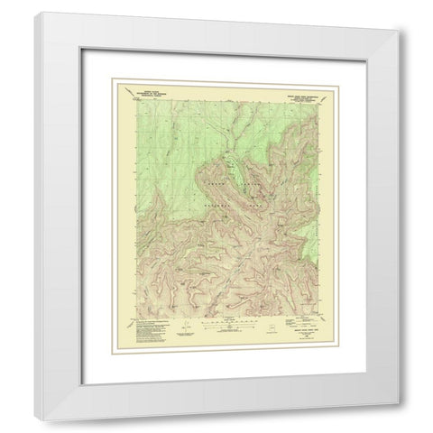 Bright Angel Point Arizona Quad - USGS 1988 White Modern Wood Framed Art Print with Double Matting by USGS