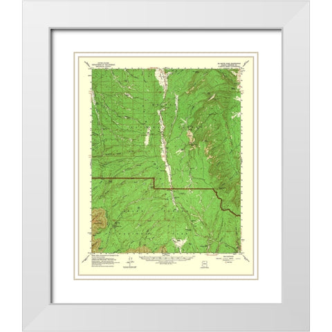 De Motte Park Arizona Quad - USGS 1964 White Modern Wood Framed Art Print with Double Matting by USGS