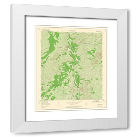 Fairbank Arizona Quad - USGS 1952 White Modern Wood Framed Art Print with Double Matting by USGS