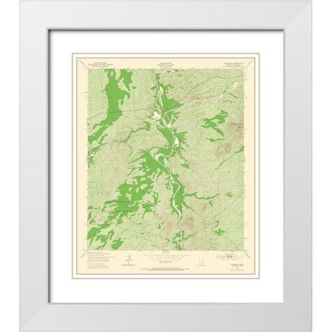 Fairbank Arizona Quad - USGS 1952 White Modern Wood Framed Art Print with Double Matting by USGS